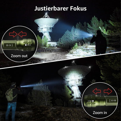 Lighting EVER LED Taschenlampe Klein, Extrem Hell & Zoombar Mini Taschenlampen Batteriebetrieben f¨¹r Kinder, Wasserdichte Handlampe f¨¹r Camping, Outdoor, Notf?lle (Gr¨¹n)