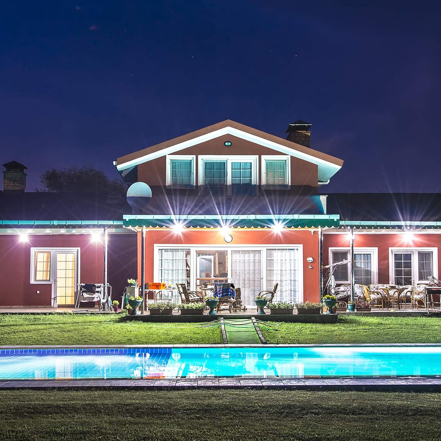 Lepro LED Strahler Außen 2 Stücke, 20W LED Fluter, Superhell 1700LM Außenstrahler 5000K Kaltweiß IP65 Wasserfest Aussenstrahler, Aussenlampe für Hinterhof, Auffahrt, Türen, Garage, Flur, Garten