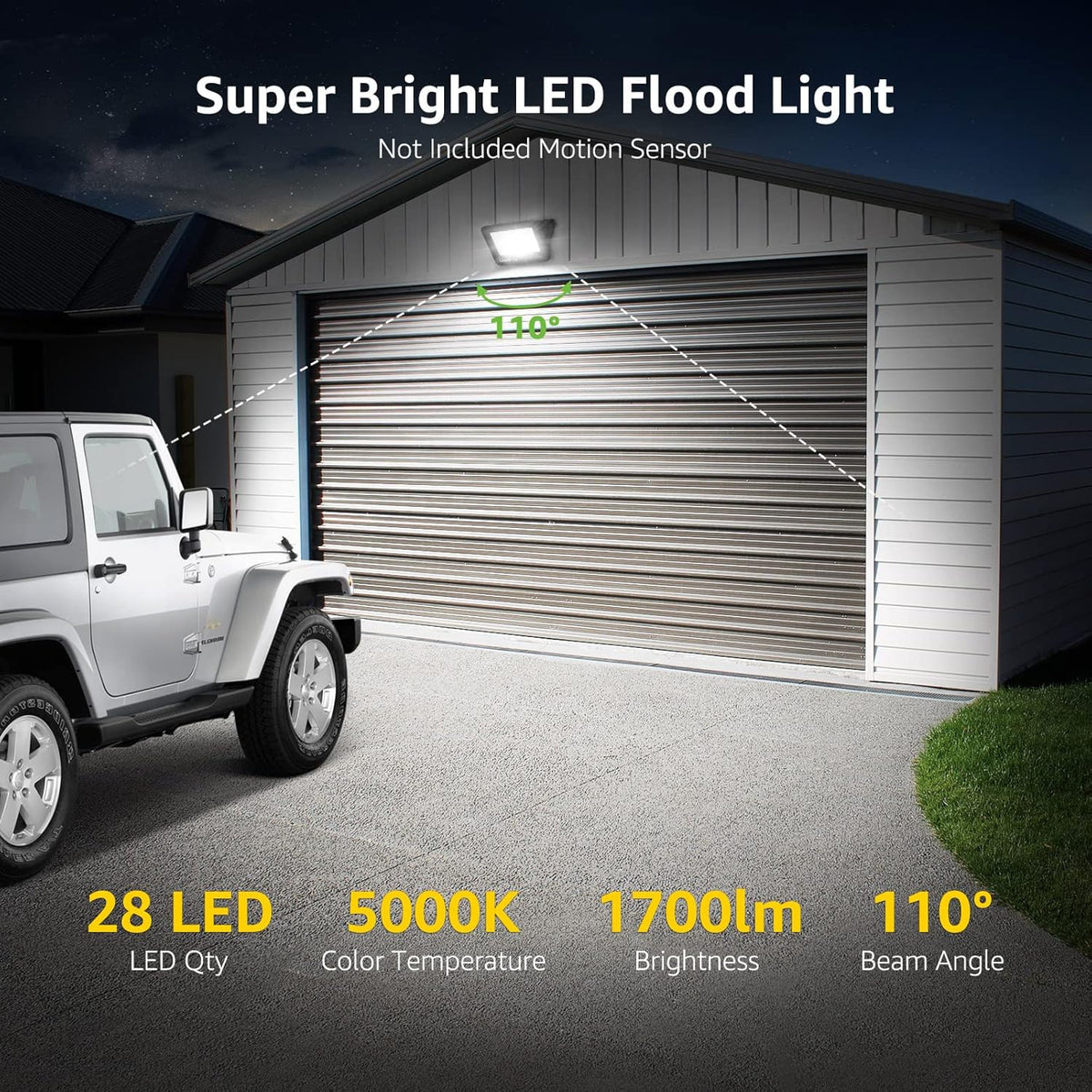 Lepro LED Strahler Außen 20W, LED Fluter  Superhell 1700LM, LED Außenstrahler 5000K Kaltweiß IP65 Wasserfest Aussenstrahler, Aussenlampe für Hinterhof, Auffahrt, Türen, Garage, Flur, Garten [Energieklasse F]