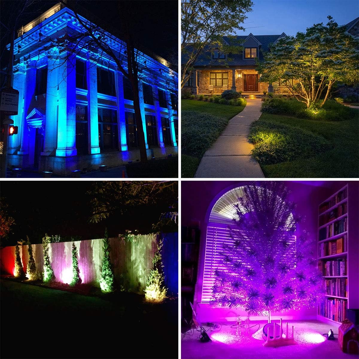 Lepro LED Strahler RGB mit RF-Fernbedienung, 2er Wasserdicht LED Fluter mit Memory-Funktion, Dimmbar Farbwechsel Außenstrahler, IP65 Farbig Außenlampe, Bunt Flutlicht für Garten, Party Deko