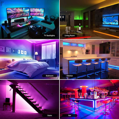 Lepro Smart LED Strip 5M Outdoor, RGBW Dimmbar 300 LEDs, LED Streifen Wifi, Wlan LED Band IP65 wasserdicht, LED Lichtband Außen, Kompatibel mit Alexa,App,Google Home