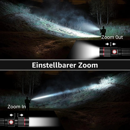 Lepro Taschenlampe LED Aufladbar, USB A-C Klein Taschenlampe Extrem Hell, 5 Lichtmodi, IPX4 Wasserdicht, Zoombare Flashlight f¨¹r Kinder, Camping, Wandern, Notf?lle (2er-Pack)