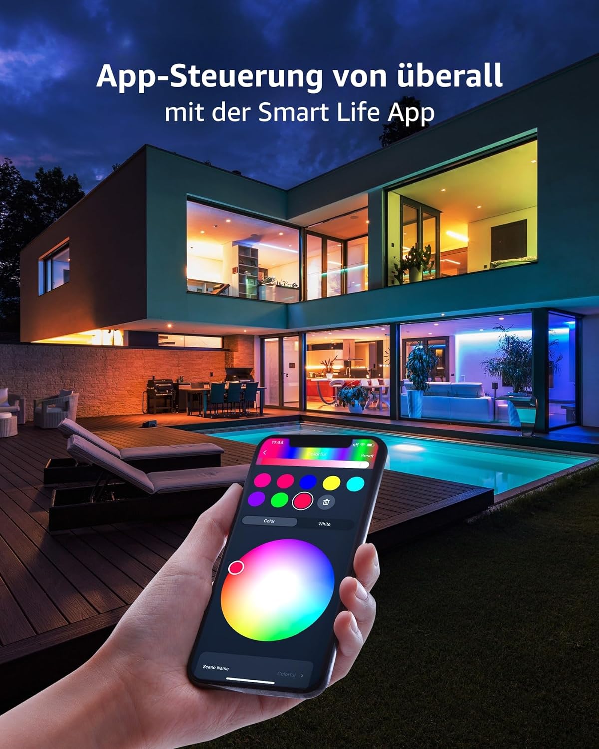 Lepro GU10 Smart Lampe RGBW, Wlan Alexa Gl¨¹hbirnen, Wifi LED Leuchtmittel, 2 Pack (4.5W = 50W, RGB und Warmwei?, Dimmbar per App oder Sprache), Kompatibel mit Alexa Echo, Google Home
