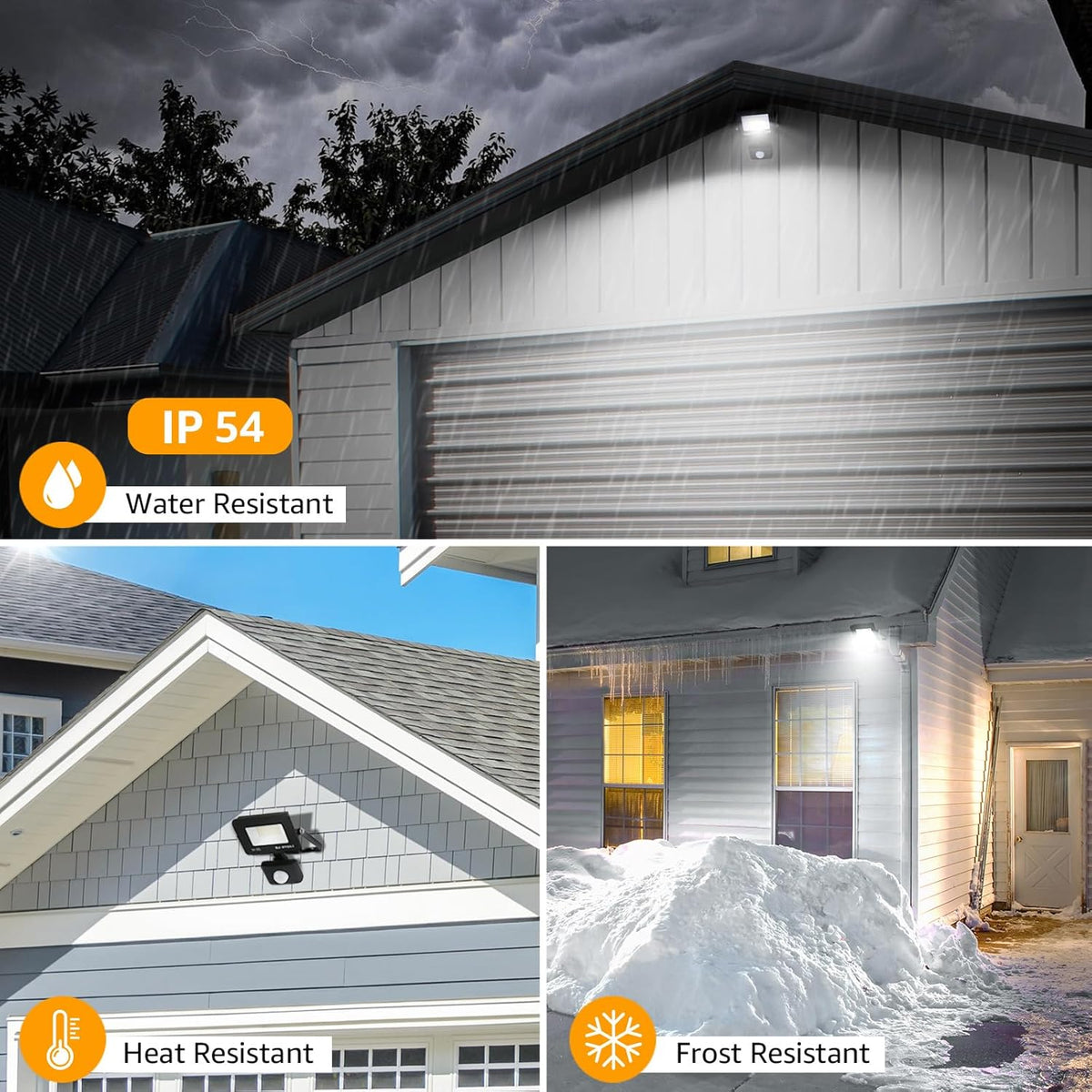 Lepro 20W LED Strahler mit Bewegungsmelder Außen, 1700LM Außenstrahler 5000K Kaltweiß Superhell Scheinwerfer, IP54 Wasserdicht Fluter, Ideale Aussenleuchte für Garten, Innenhöfe, Garage, Haus, Hotel