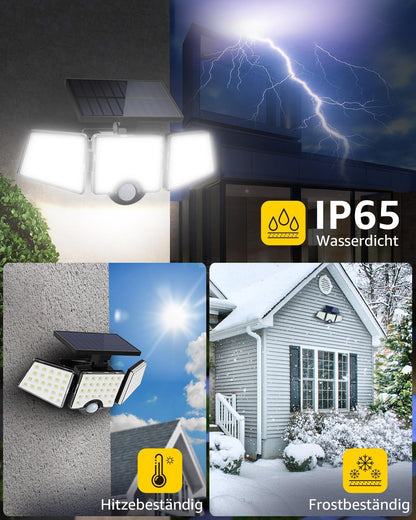 Lepro Solarlampen f¨¹r Au?en mit Bewegungsmelder, 360¡ã Beleuchtungswinkel, 1000 Lumen 6W LED Solarlampen Aussen, IP65 Wasserdicht, 270¡ãDrehbar Solar Au?enleuchte f¨¹r Au?en Garten Balkon Garage
