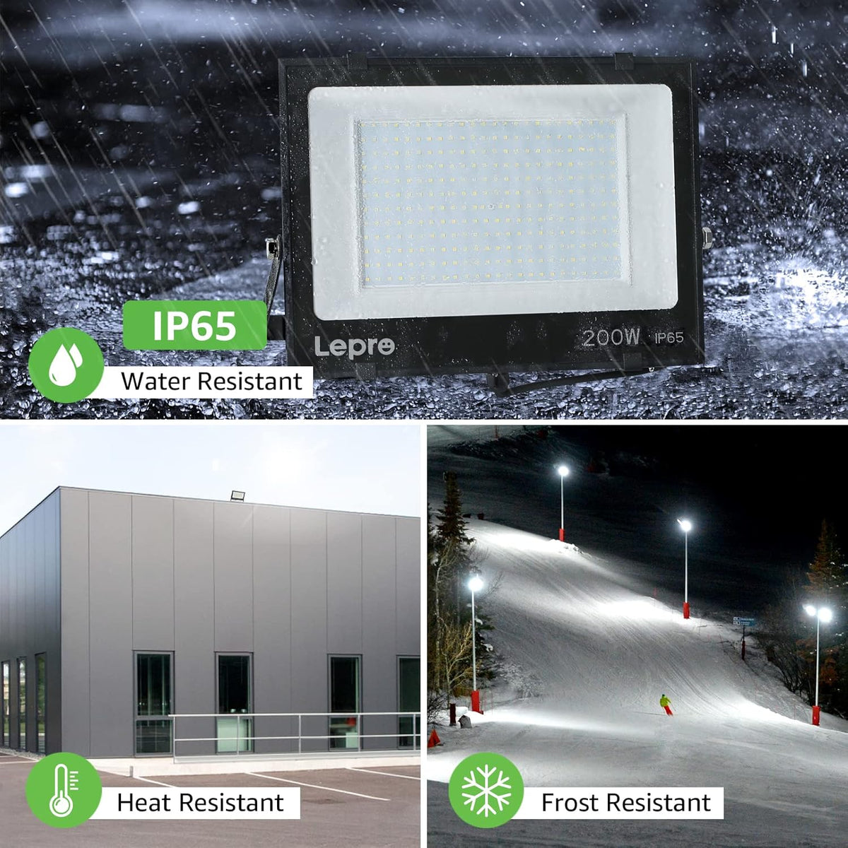 LED Strahler Außen, 200W LED Fluter Superhell Außenstrahler 24000LM, IP65 Wasserdicht 6500K Scheinwerfer Flutlicht mit 2835 SMD LEDs, Außenlampe für Garten, Innenhöfe, Garage, Hotel, Sportplatz