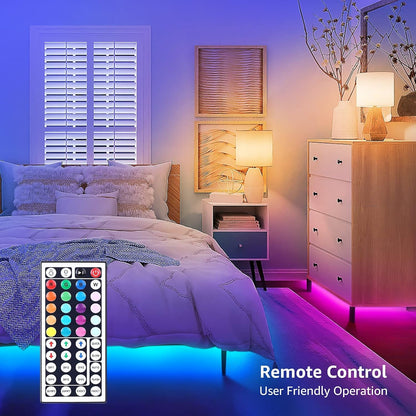 LE LED Strip 20M(2x10M), RGB LED Streifen Band, 5050 SMD 600 LEDs Stripes, 12V, Selbstklebend Lichtband mit 44 Tasten Fernbedienung, Flexibel LED Leiste, LED Lichterkette IP20 f¨¹r Haus,Party,Bar,TV