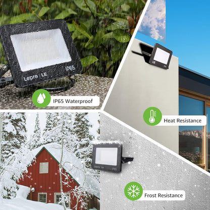 Lepro LED Strahler 50W, Außen, Superhell 4250LM Scheiwerfer, IP65 Wasserfest Fluter 5000K Kaltweiß Aussenstrahler, für Hinterhof, Auffahrt, Türen, Garage, Flur, Garten