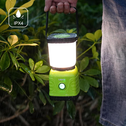 Lepro 1300 lm LED Campinglampe wiederaufladbar, 4 Leuchtmodi 3600 mAh Powerbank IPX4 wasserdicht, Camping Laterne für Hurrikan-Notfälle, Wandern, Zuhause und mehr, USB-Kabel im Lieferumfang enthalten