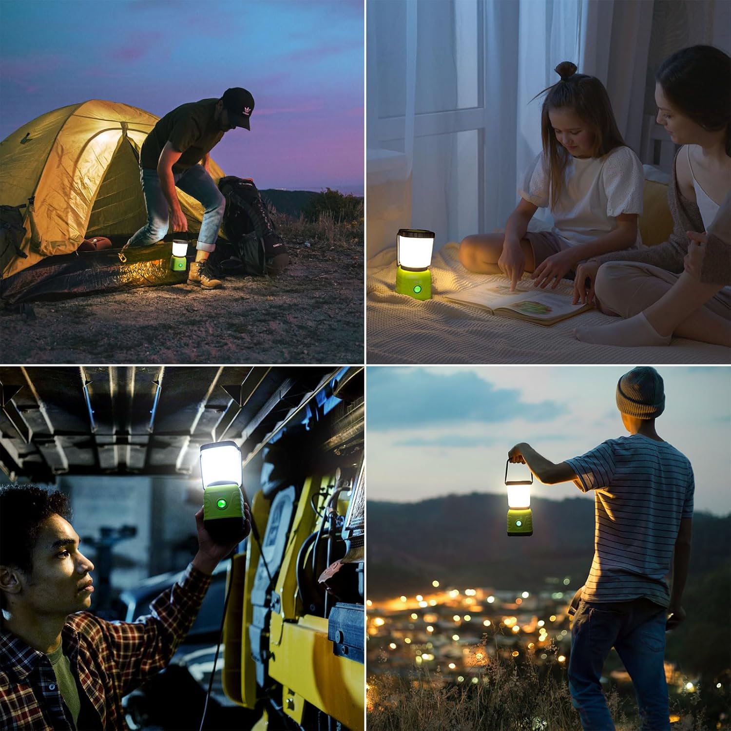 Lepro 1300 lm LED Campinglampe wiederaufladbar, 4 Leuchtmodi 3600 mAh Powerbank IPX4 wasserdicht, Camping Laterne für Hurrikan-Notfälle, Wandern, Zuhause und mehr, USB-Kabel im Lieferumfang enthalten