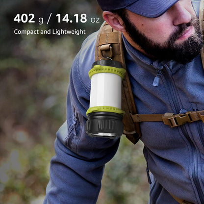 LE LED Handscheinwerfer, Dimmbare Campinglampe, Wiederaufladbare Superhell 500lm CREE LED Handlampe, mit Warnlicht, Geeignet für Camping, Angeln, Abenteuer, Wandern, Notfall usw.