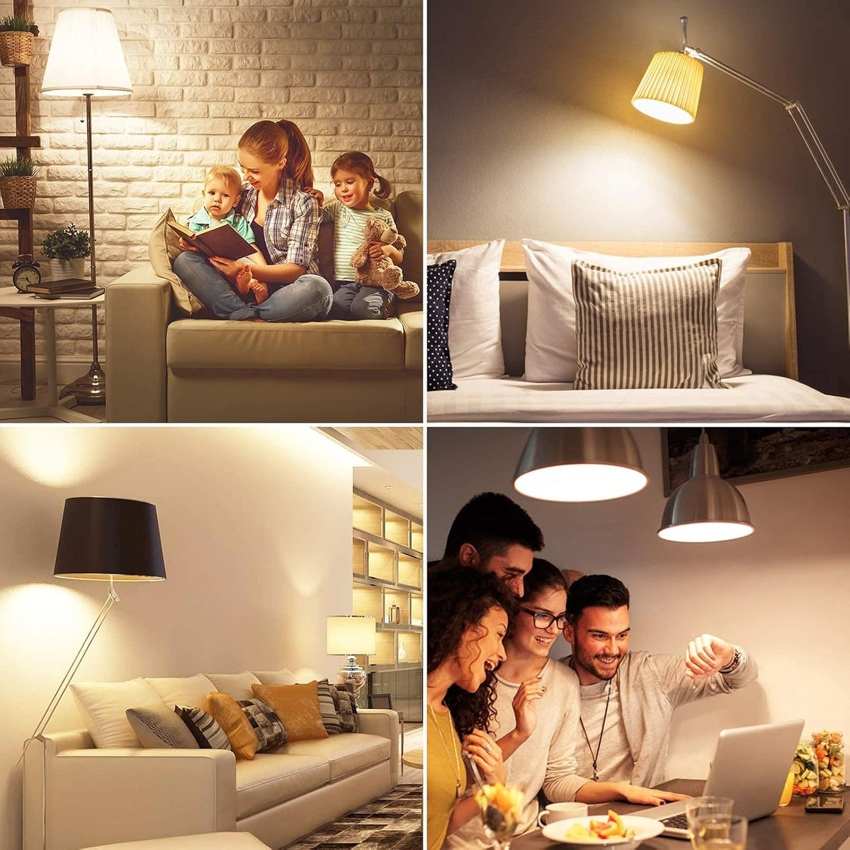 Lepro E27 LED Warmweiss Gl¨¹hbirne, 7.5 Watt ersetzt 60W Halogenlampe, 750 Lumen Birne, A60 LED Lampe, 2700 Kelvin Warmwei?, 200¡ã Abstrahlwinkel Energiesparlampe, 6 St¨¹ck