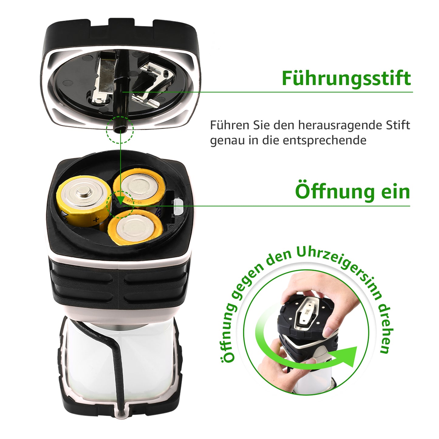 LE LED Campinglampe, Ultra Hell 1000 Lumen, 4 LeuchtmodiI Dimmbar Suchscheinwerfer, Batteriebetrieben Notfallleuchte für Stromausfällen, Wandern, Notfall, Ausfälle und so weiter, White