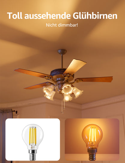 Lepro Energieklasse A E14 LED warmweiss Lampe 2.2W 470 Lumen P45 2700K Warmweiß LED Glühbirne,entspricht 40W Glühlampe,300° Abstrahlwinkel Nicht Dimmbar Energiesparlampe