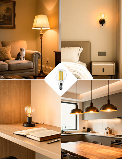 Lepro Energieklasse A E14 LED warmweiss Lampe 2.2W 470 Lumen P45 2700K Warmweiß LED Glühbirne,entspricht 40W Glühlampe,300° Abstrahlwinkel Nicht Dimmbar Energiesparlampe